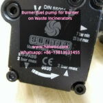 Burner fuel oil pump for waste incinerators